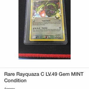 Rare Pokémon kort  - Otroligt fin och rare rayquaza lv 49 värd över 1k