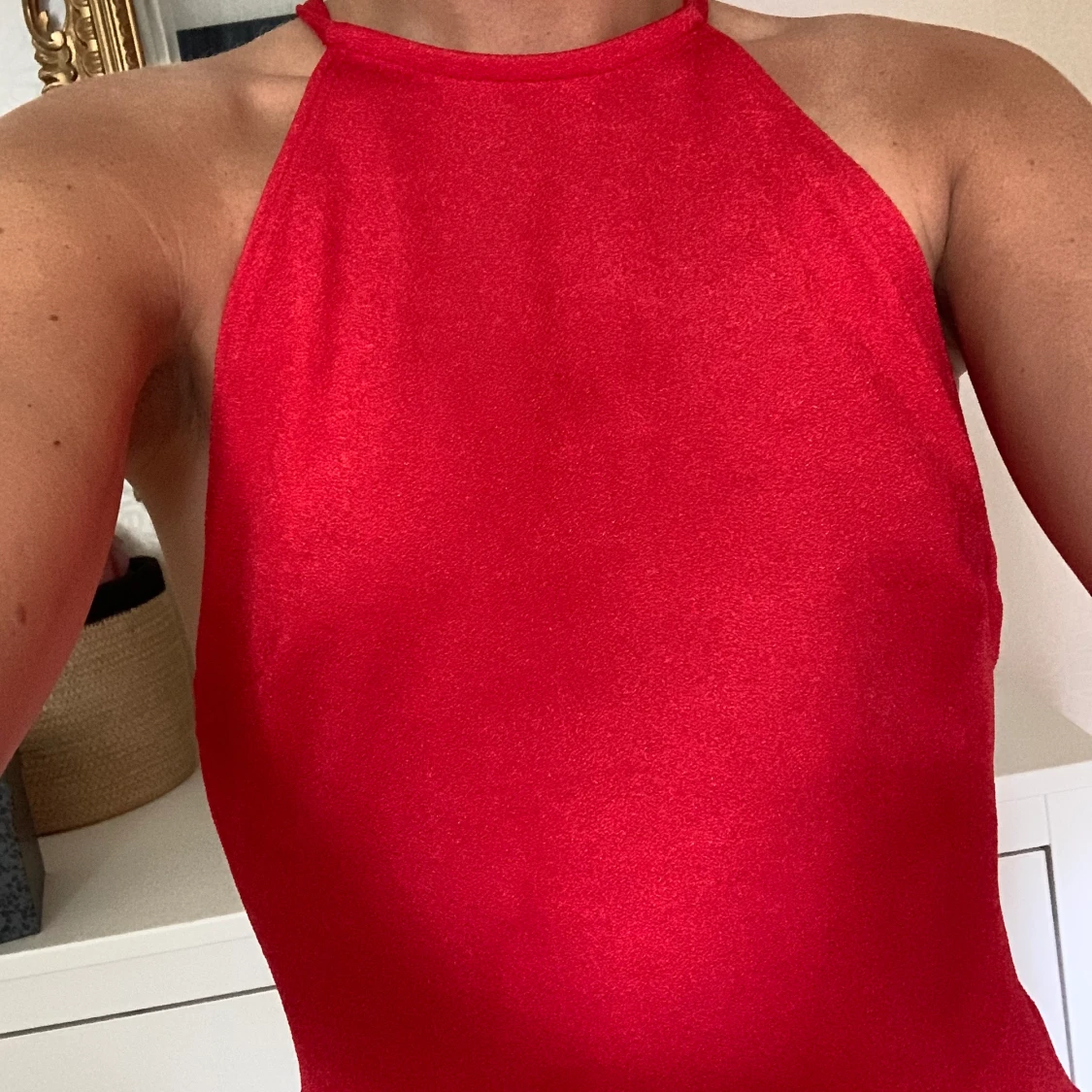 Röd Body med öppen rygg - 91