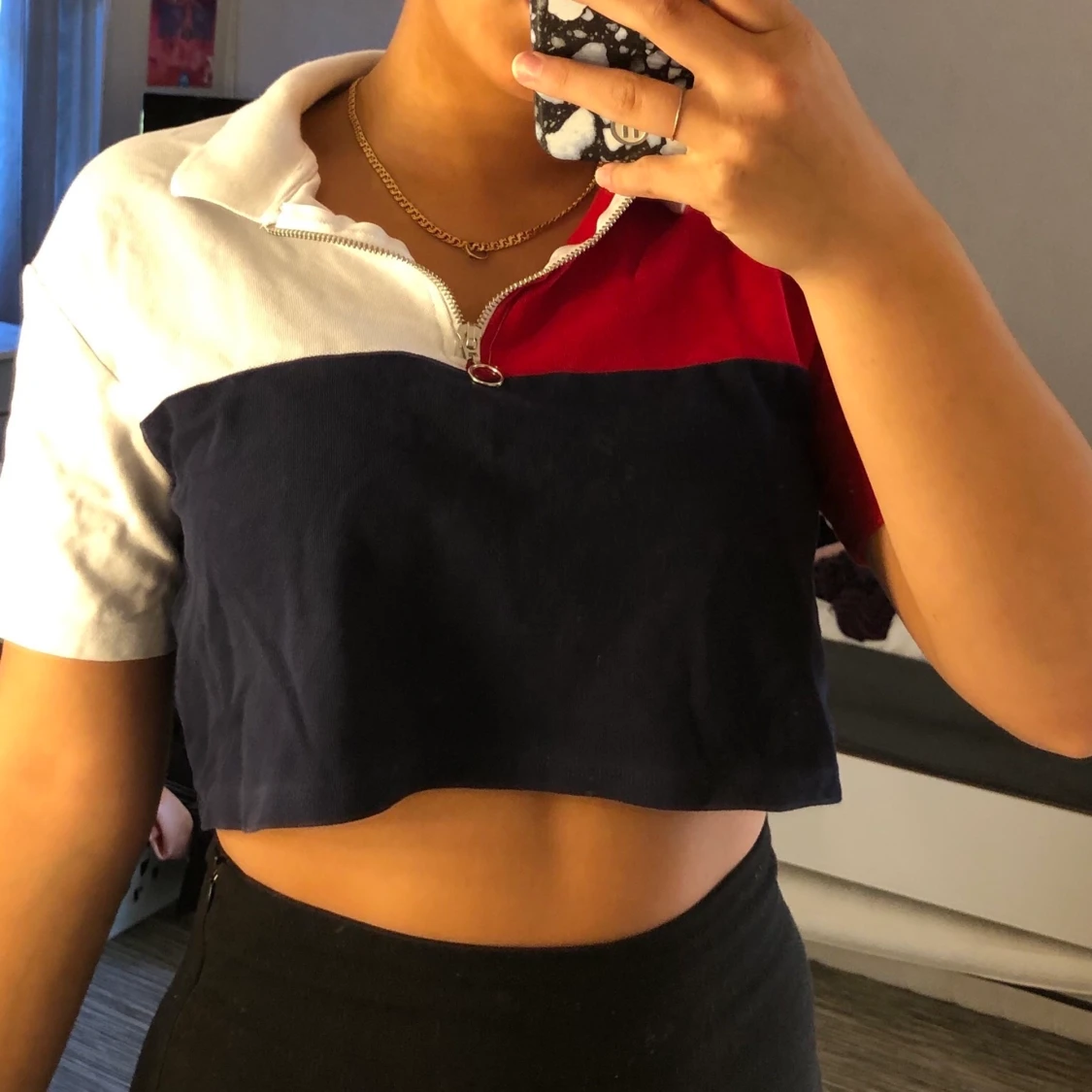 Crop top skjorta - 90