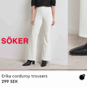  - Söker efter dessa vita manchester byxor ifrån ginatricot i storlek XS !! Hör av er om ni har 💛💛💛 tack