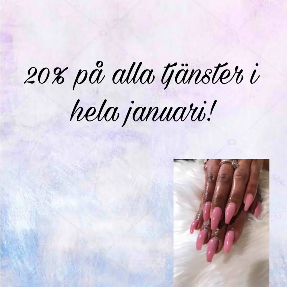 20% under hela januari!!! Instagram @nails.bykm . Väskor.
