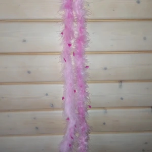 Rosa liten boa - Liten boa att knyta kring halsen