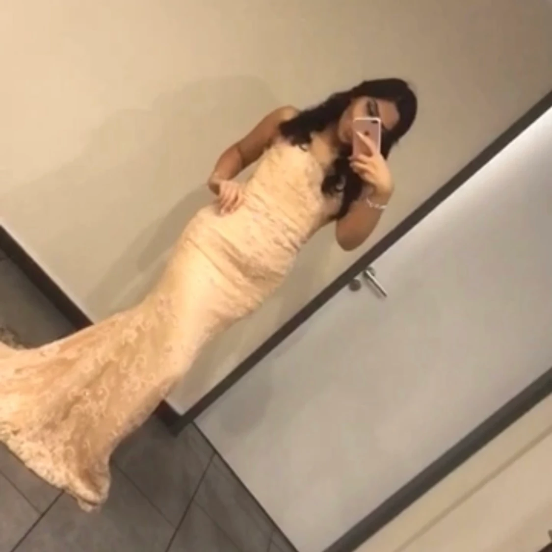 Rosa/beige klänning storlek 38  - 90