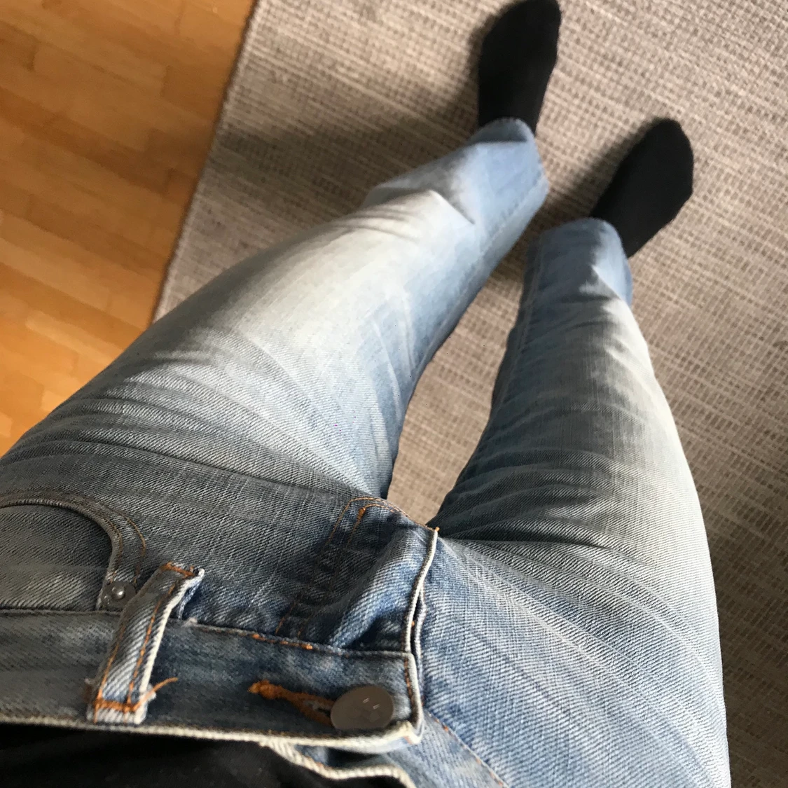 Raka ljusa jeans, XS - 90