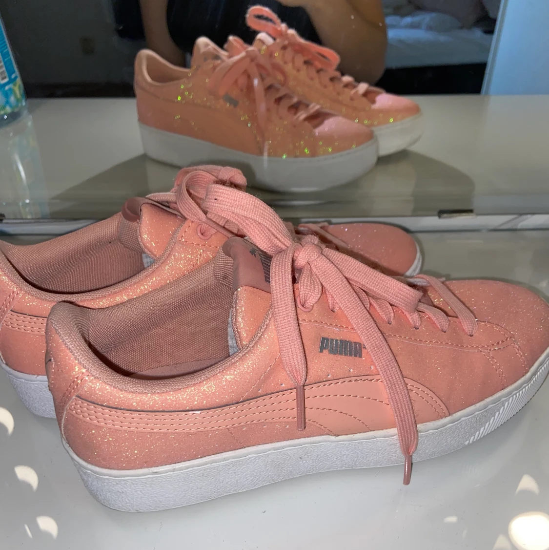 Rosa glittriga Pumaskor - 90