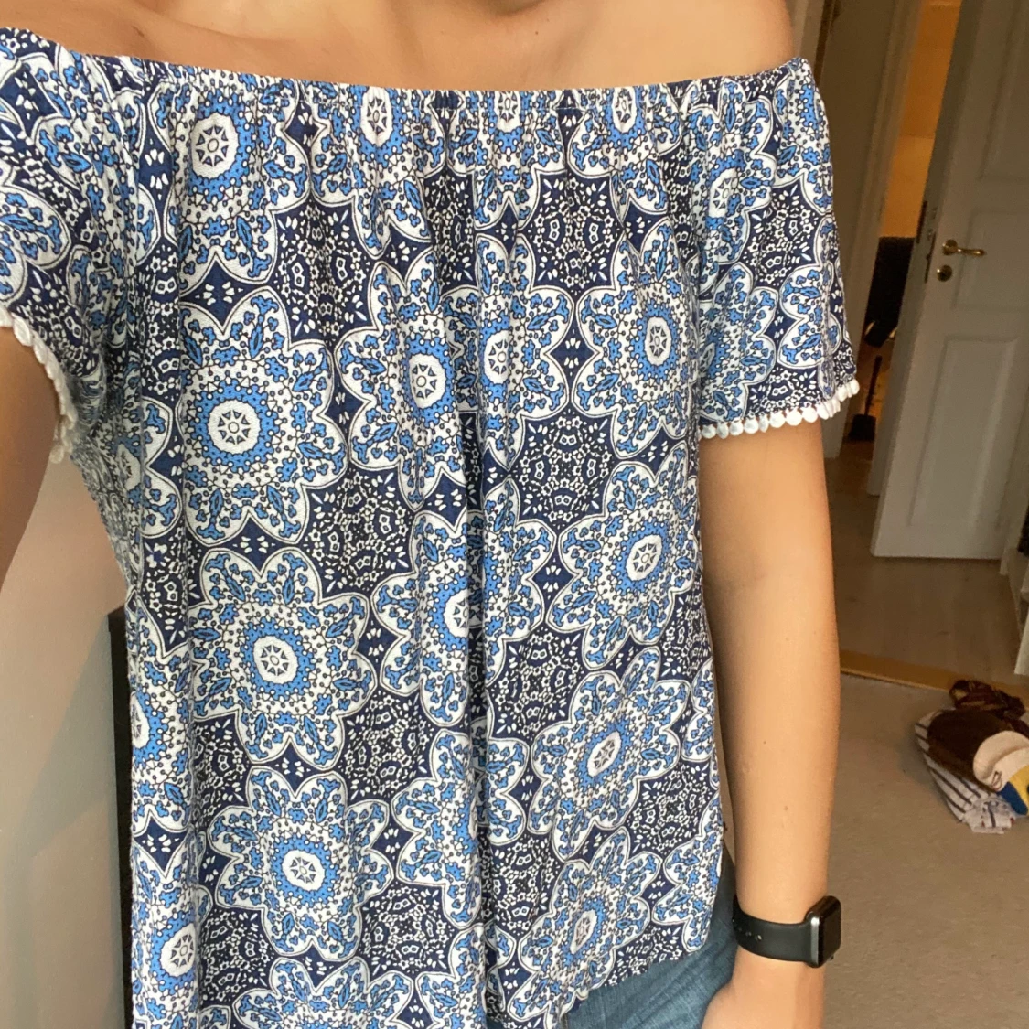 Mönstrad axeltröja - 91