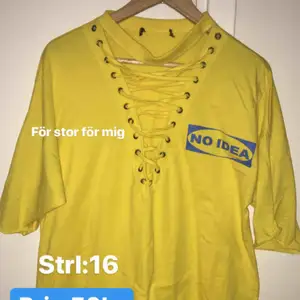 Ikea inspirerad T-shirt klänning från Missguided i strl 16 motsvarar 40/42! Jag står inte för frakt