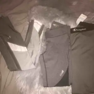 Casal i mitten är helt ny & aldrig använd. Kortare i benen. 200kr Champion träningsbyxorna är knappt använda. Matt. XS. 250kr Underarmour, super fina sitter väldigt bra, XS. 300kr