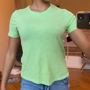 Grön Zara T Shirt - En grön t shirt från Zara i bra skick då den är sparsamt använd och köpt i Grekland. Bara att skriva för fler bilder.