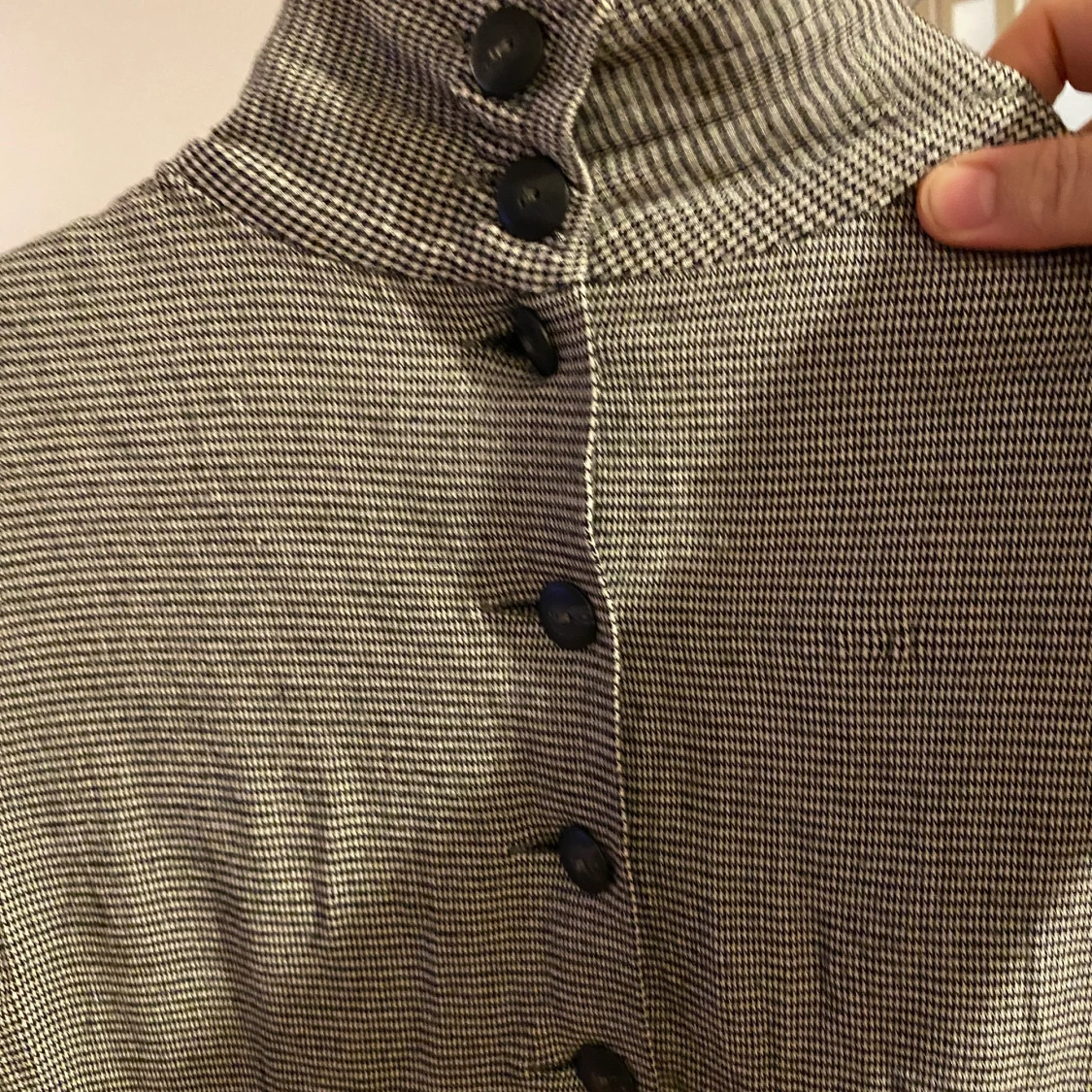 dogtooth pattern pepitarutig klänning - 91