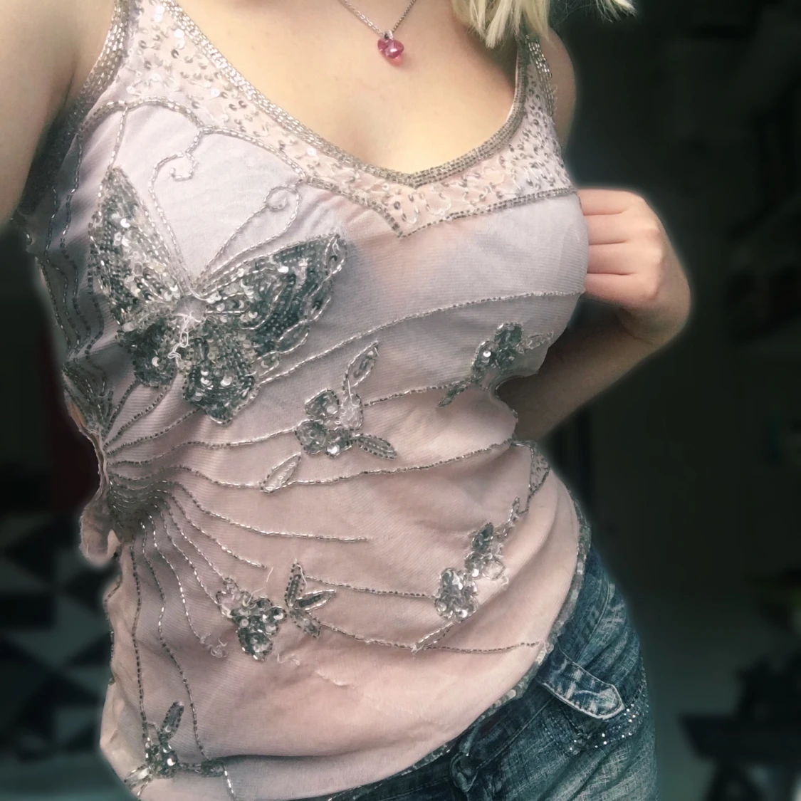 Y2k fjärils linne💖