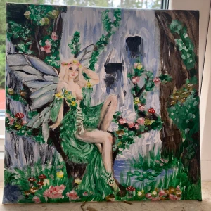 tavla älva - handmålad canvas i akrylfärg original (enda exemplaret). Skulle tro att frakten ligger runt 30-60kr. 