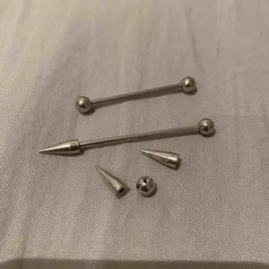 Silver, industrial piercing 