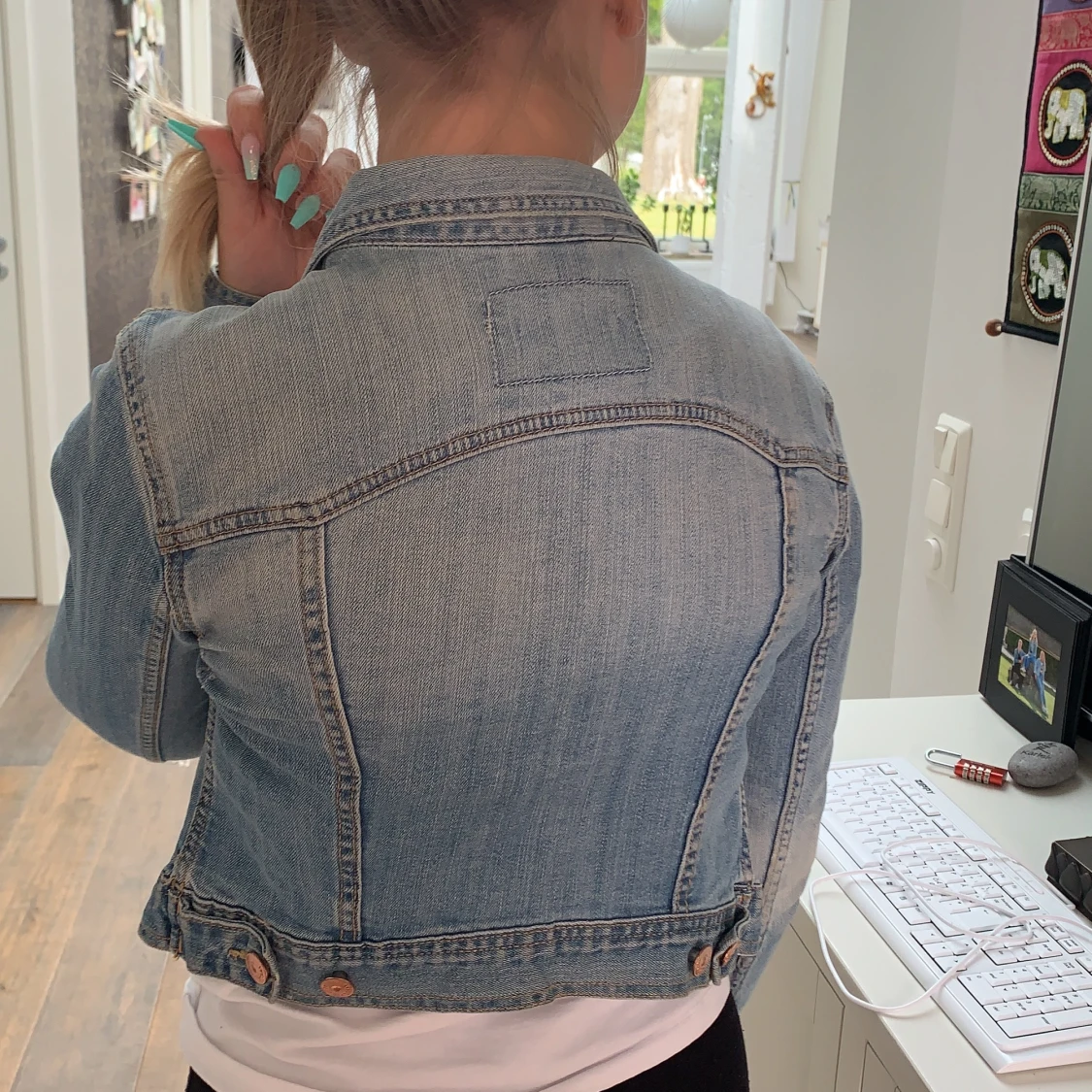 Blå jeansjacka  - 90