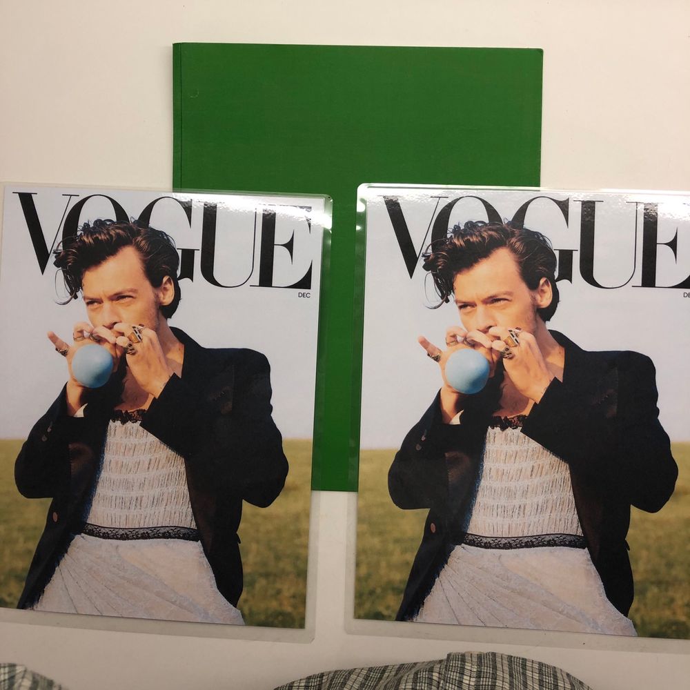 Hej! Tänkte bara kolla om någon är intresserad av dessa vouge affischer med harry styles. Jag och min kompis köpte dem från en tjej i USA som gjort dessa själv. Pris går absolut att disskutera så skriv gärna vad ni är villiga att ge! De är helt nya och är superfina bilder💞 !!!EN SÅLD!!!. Övrigt.