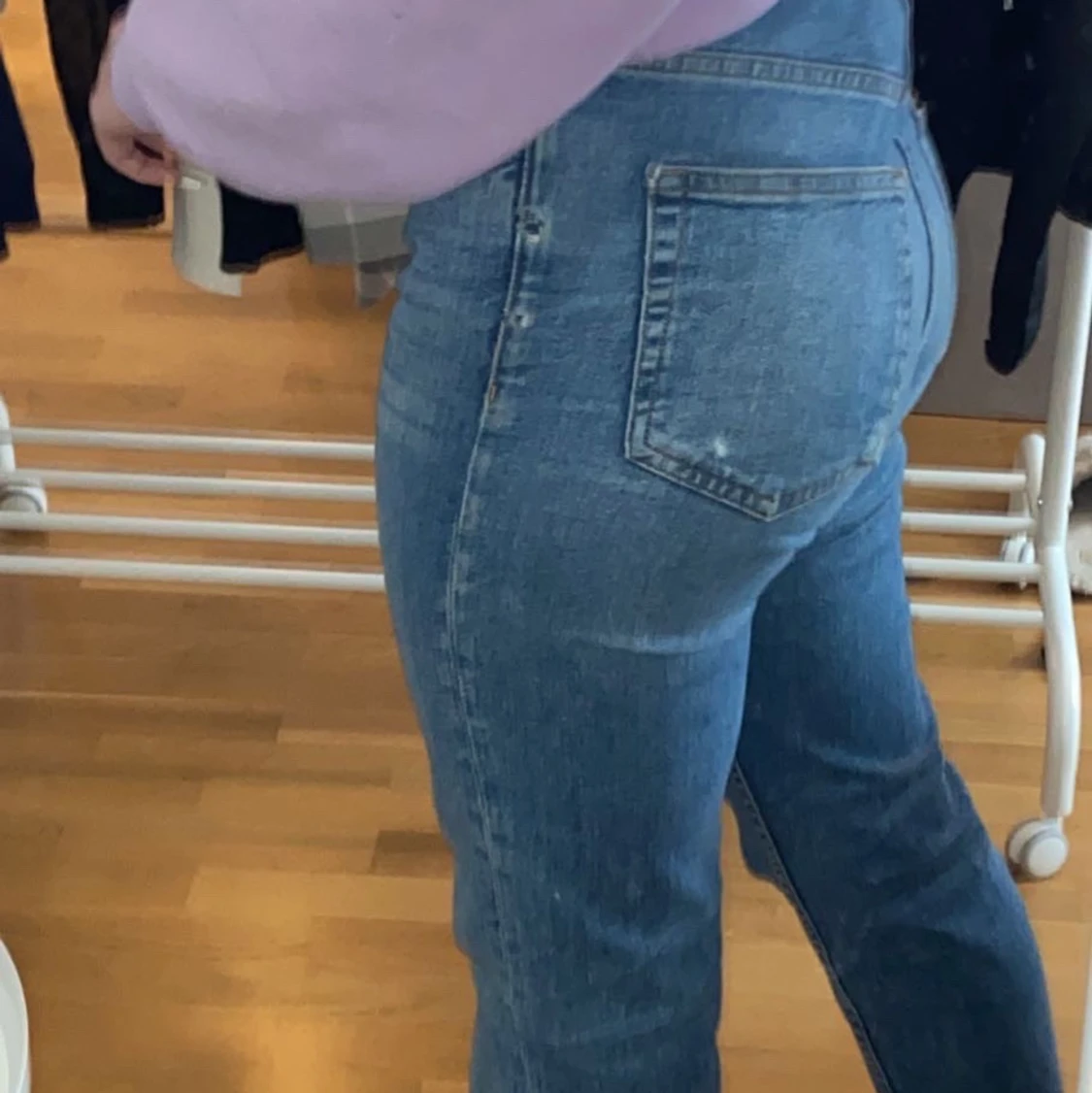 Blåa high-waisted jeans - 90