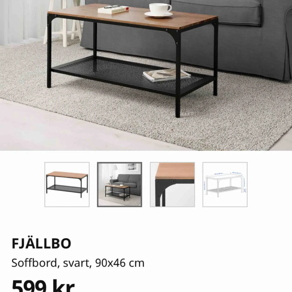 Soffbord från Ikea , Ca 5månader gammalt i bra skick. Säljes på grund av ändring av inrednings still.. Övrigt.