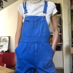 Hängselbyxa - Snygga hängselbyxor i klarblå färg. De är lite stora för mig i midjan så måste tyvärr sälja. Skulle säga att de är storlek M. Betalningen sker via swish💙