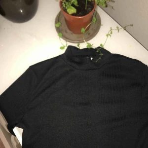  - Svart ribbad polokrage, lite kroppad😊