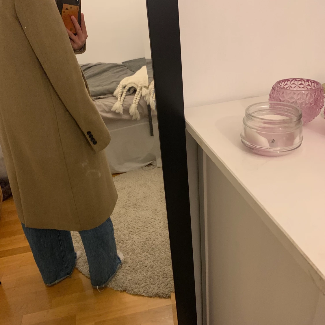 Beige kappa i strl S - 90