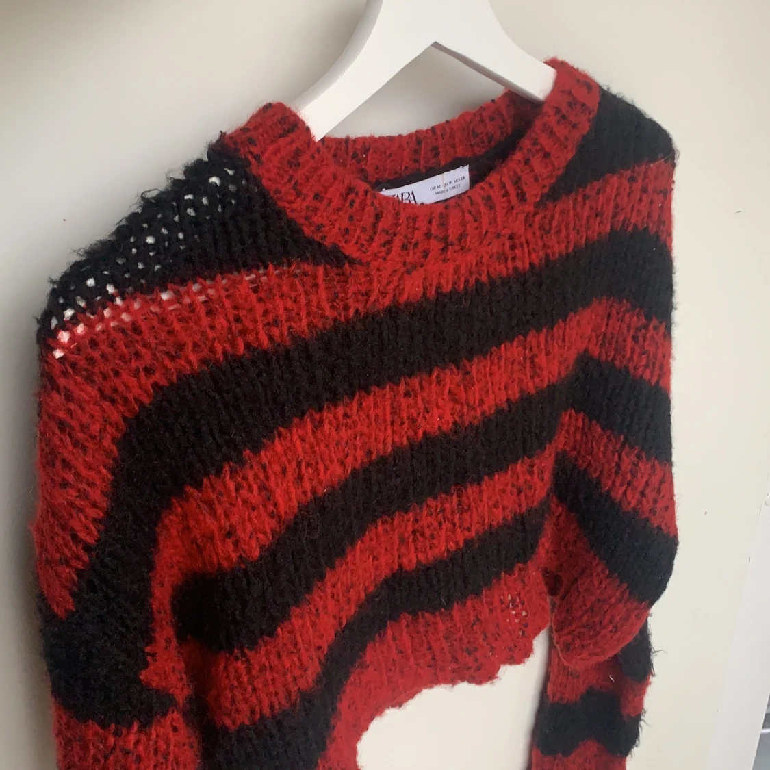 Stickad randig tröja - 90