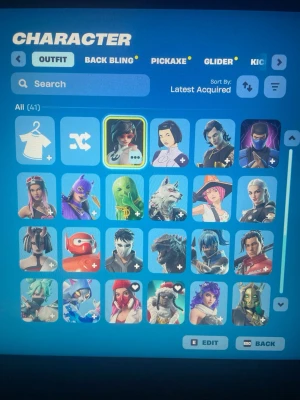 Fortnite-konto med 41 skins - Säljer ett Fortnite-konto med 41 olika skins, inklusive flera unika och färgglada karaktärer. Perfekt för dig som vill ha variation och coola outfits i spelet. Skins i olika stilar och färger, både klassiska och mer ovanliga. Kontot ger dig massor av möjligheter att sticka ut i Fortnite. 