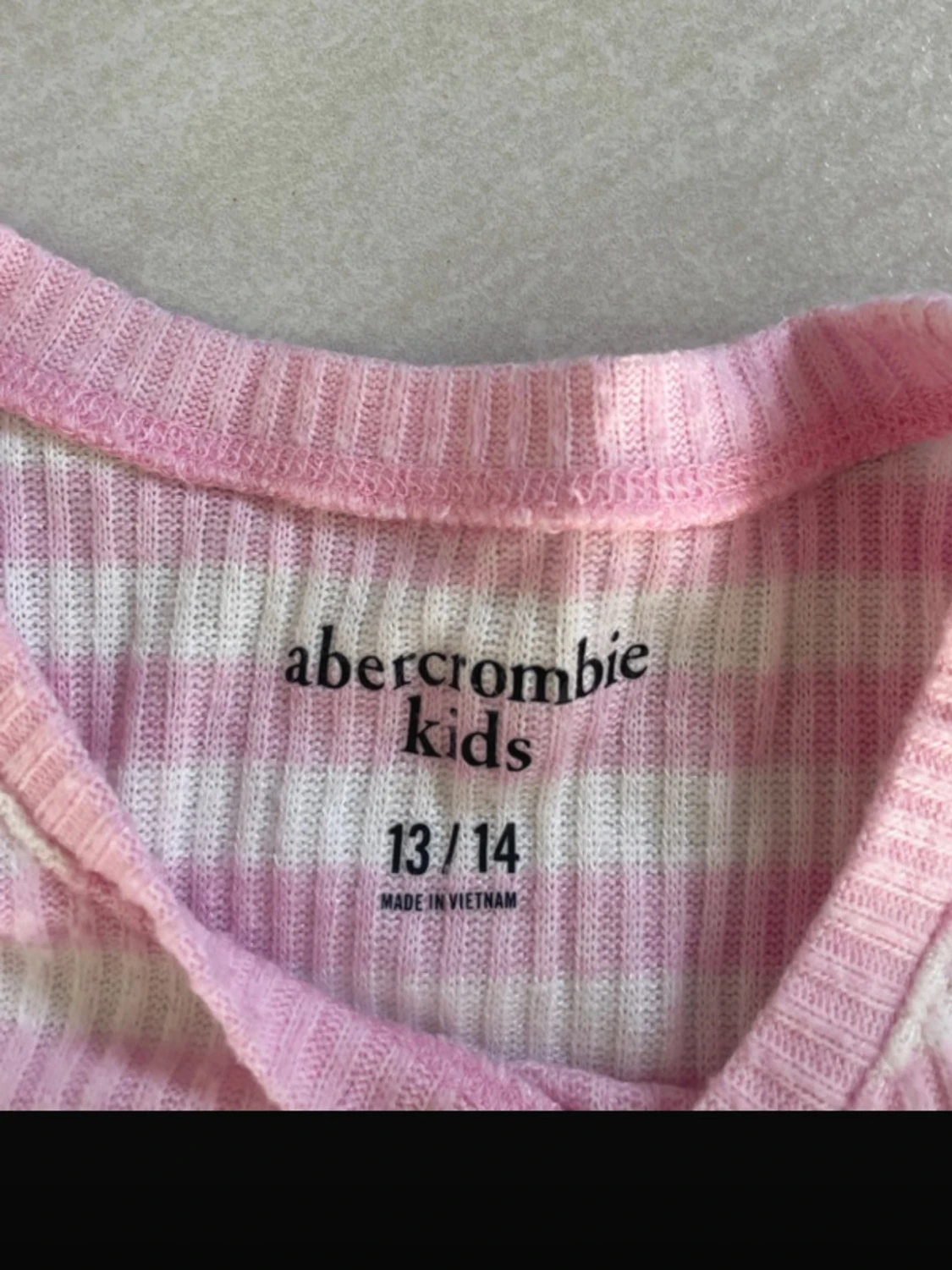Rosa och vit randig tröja Abercrombie - 1
