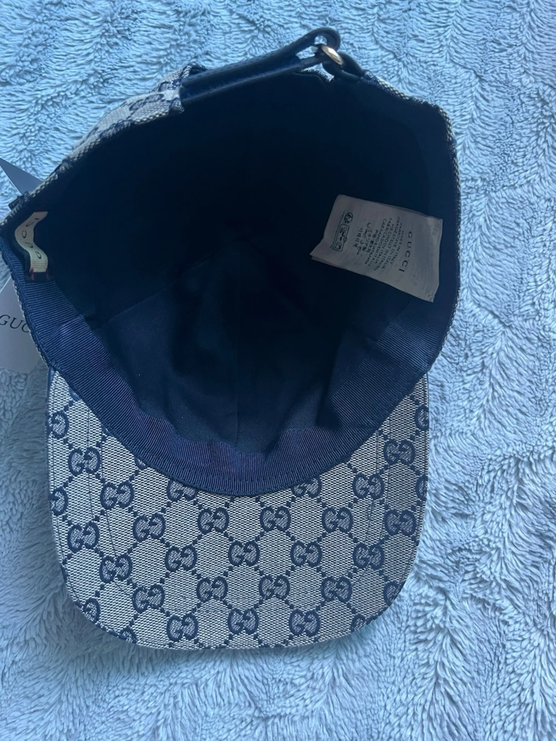 Navy blå canvas keps  - 2