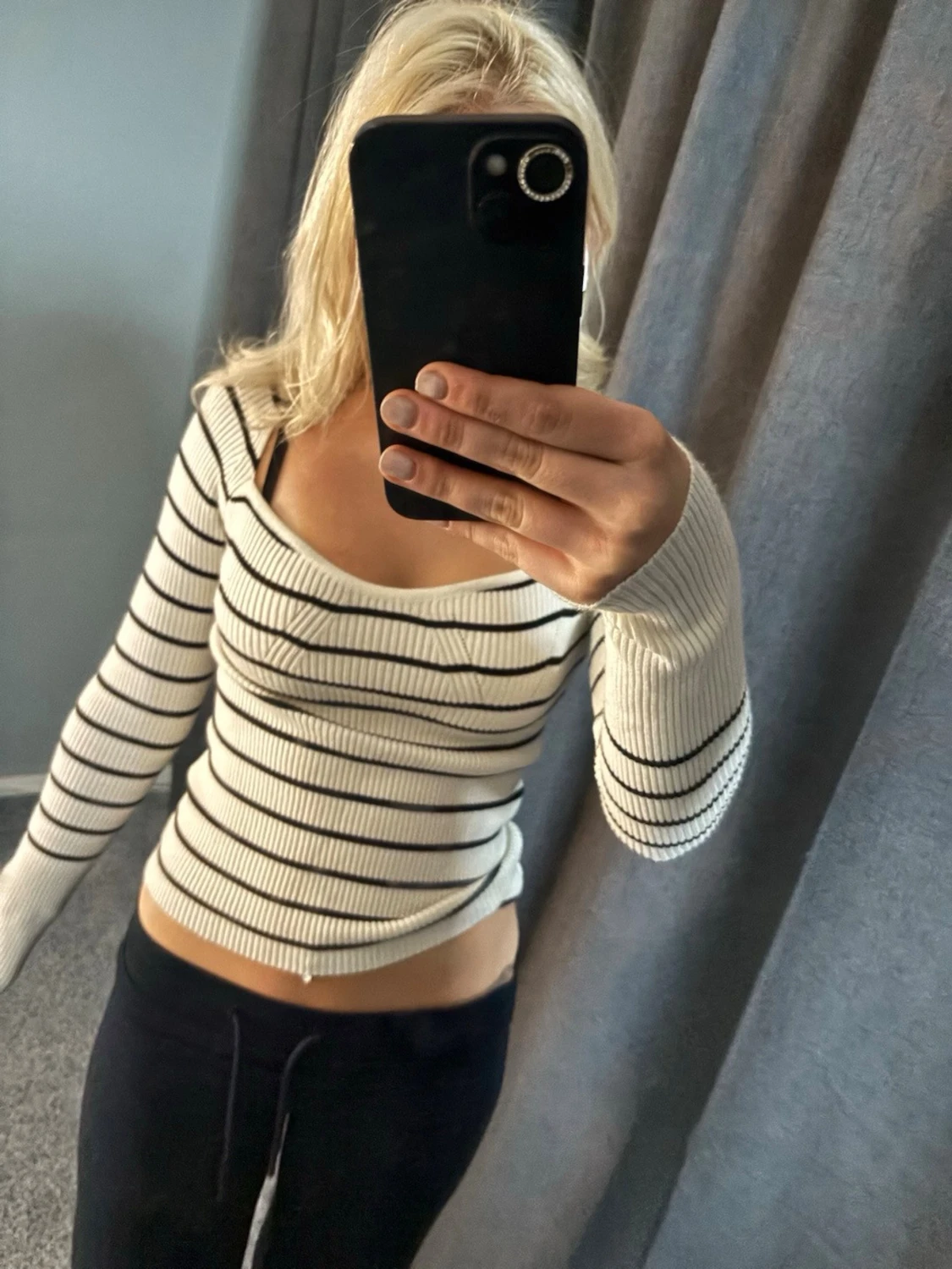 Randig ribbad tröja från SHEIN