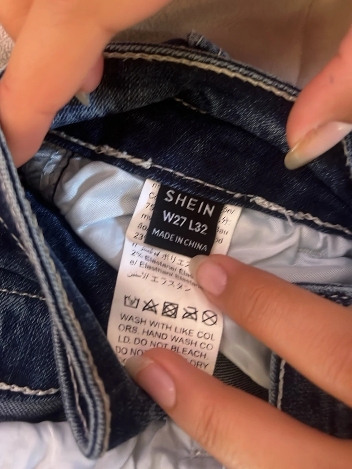 Blåa bootcut jeans  - 1