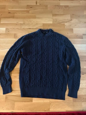 Lager 157 Blue Knit Sweater | Size M | Blue Knitwear  - 🖤 Black cable knit sweater from Lager 157. Classic and clean design, easy to style with jeans or cargos.  Size: M Colour: Black Condition: Very good No major flaws.