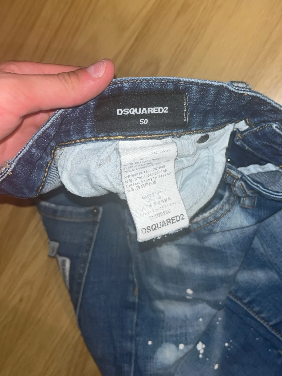 Dsquared2 blå slitna jeans - 2