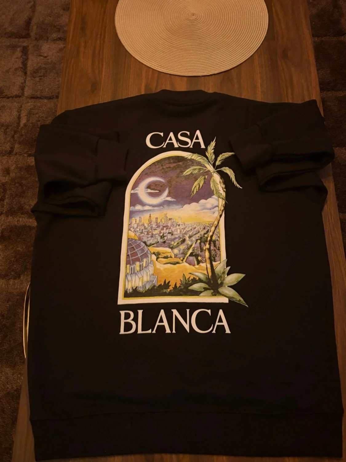 Svart sweatshirt Casablanca print - 1