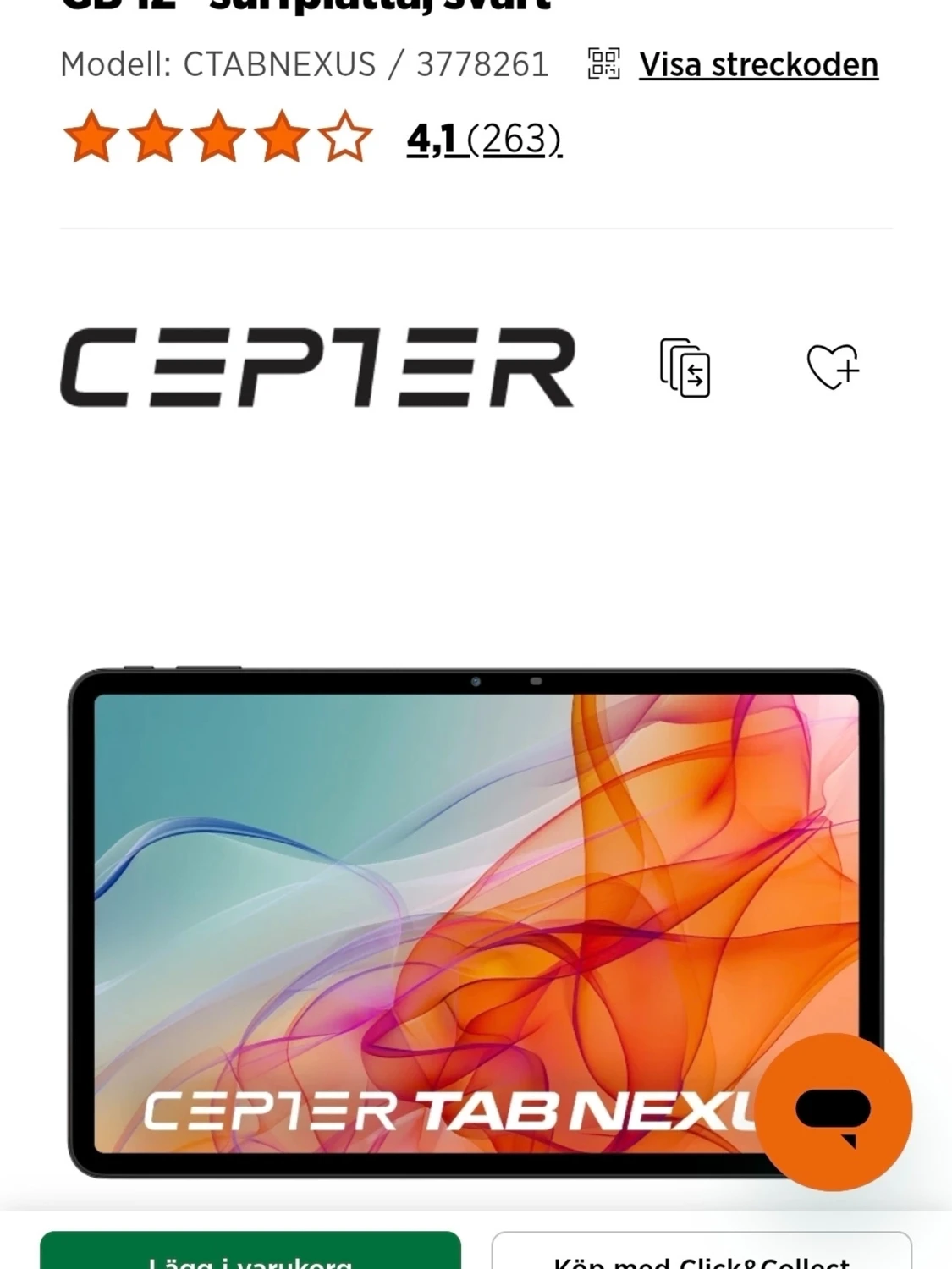 Helt ny Cepter Tab Nexus 12" (4/64 GB) – Oöppnad med kvitto - 1