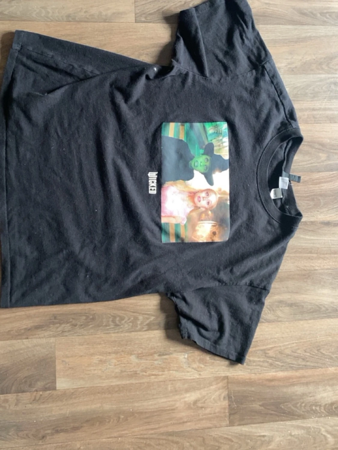Svart oversized t-shirt med tryck - 1