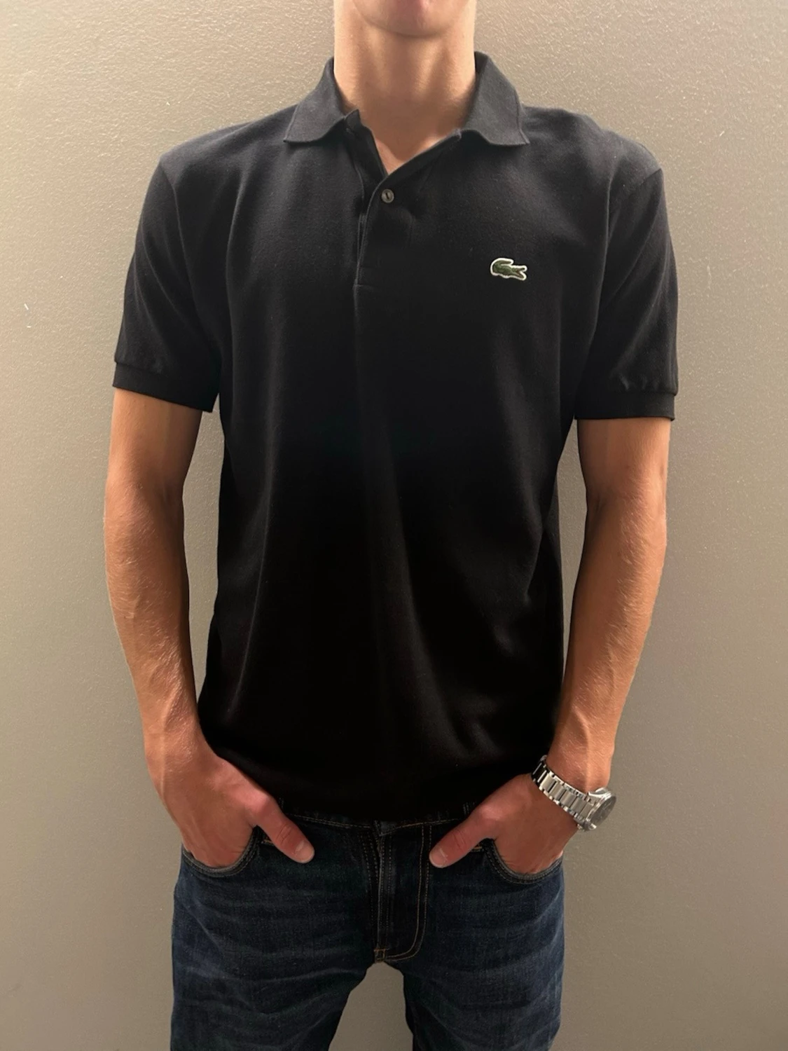 Svart pikétröja från Lacoste - 1