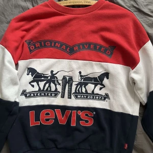 Levis tröja st 14 - En super fin tröja som inte är använd mycket alls, jag skulle säga att den sitter som st S/M. Nypris 900kr tror jag så säljer för 300kr+frakt pris kan diskuteras🤍