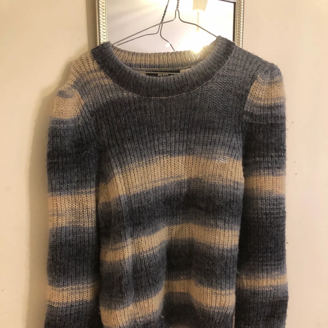 Randig stickad tröja  - 90