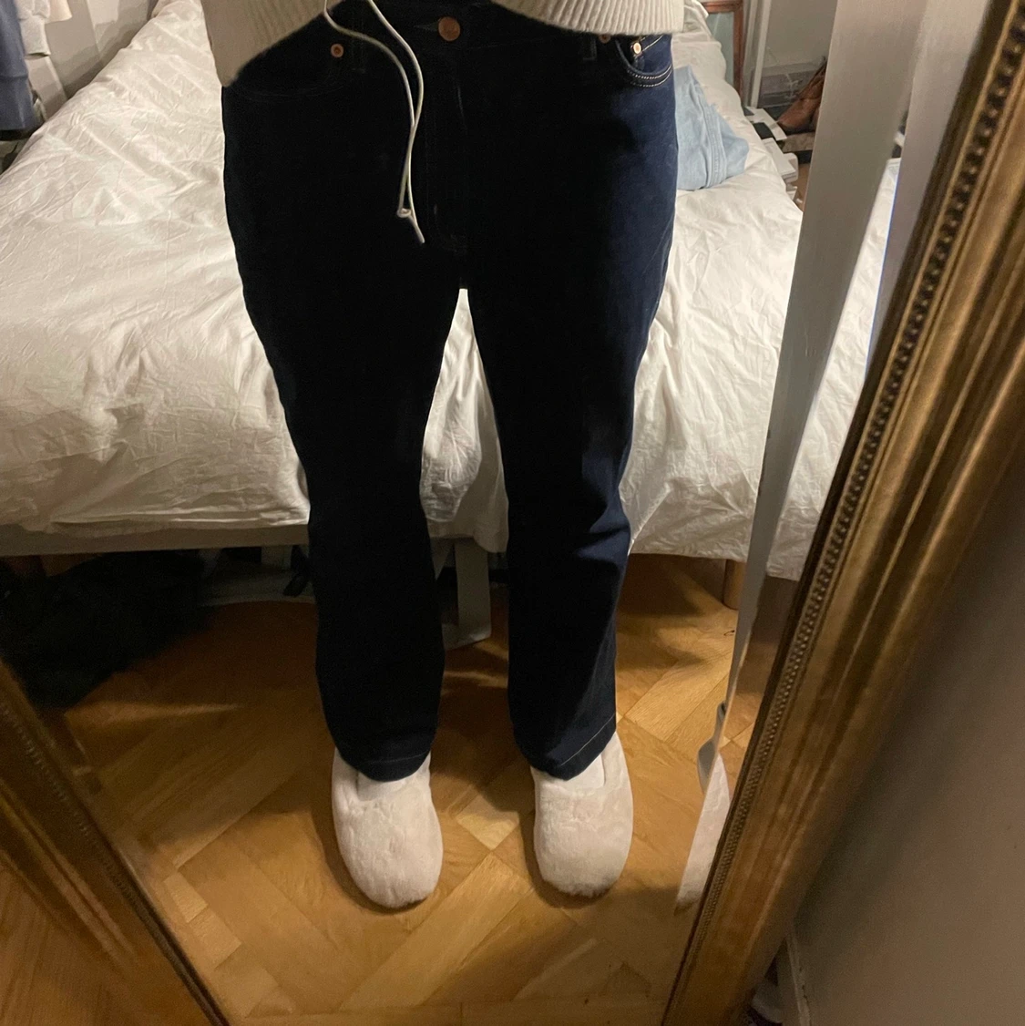 Mörkblå bootcut - 90