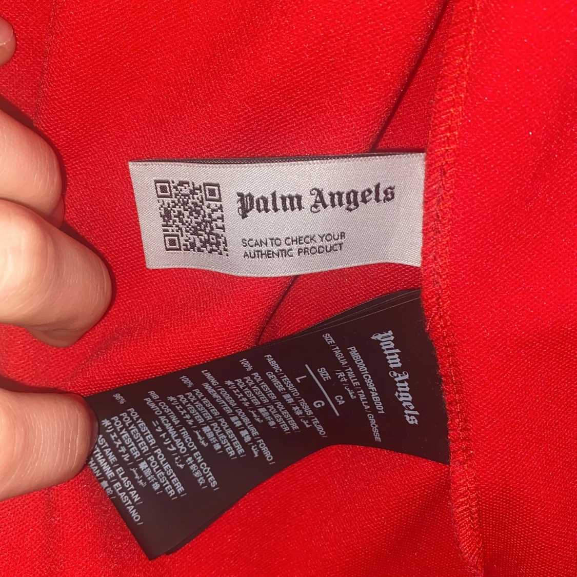 Palm angels tröja röd  - 91