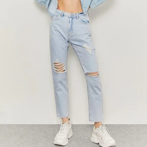 Ripped Mom Jeans - 32 EU  - These Tally Weijl Ripped mom jeans are an European size 32. They are high wasted, and the quality is nice!