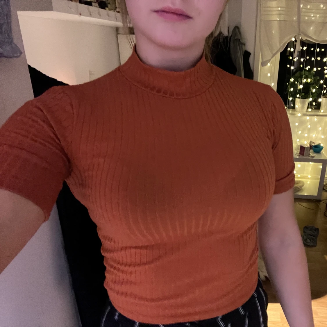 Rostfärgad top - 90