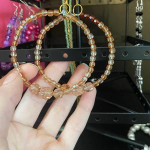 Hoop earrings - Honey-brown hoop earrings!