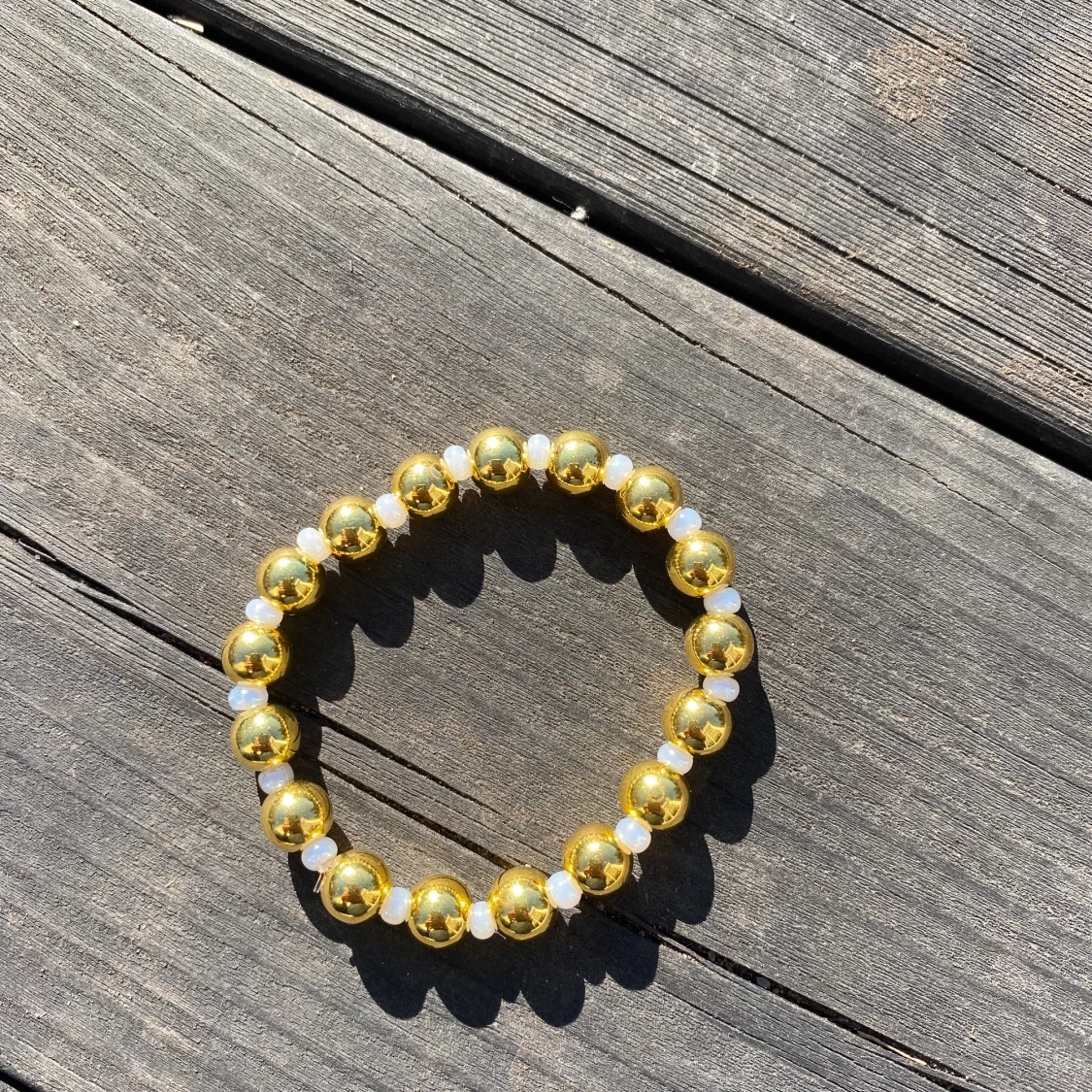 Guldigt pärlarmband med gratis frakt🌻 - 90