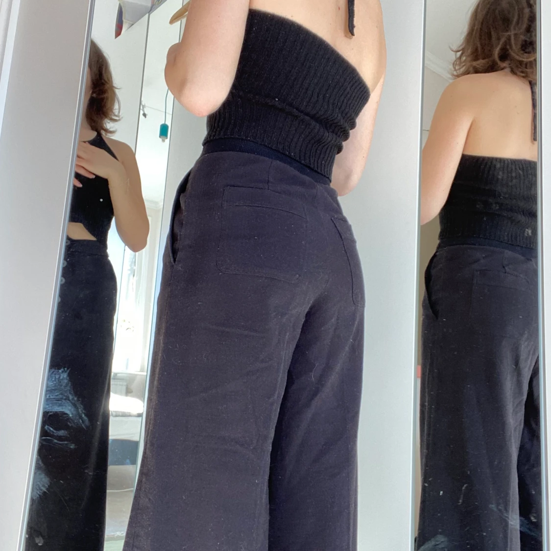 Svarta plädbyxor - 90