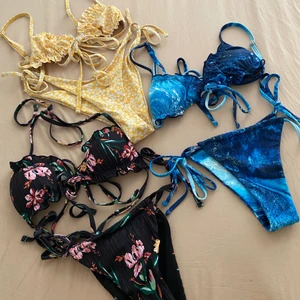 Bikini par - Bikini set i olika färger som aldrig använts 🌸 säljs pga har för många 🌸 Alla storlek S men knytbara så går att anpassa själv 🌸 40kr styck utan frakt inkluderat