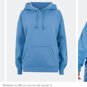 Hoodie - Ljus blå hoodie från BikBok i storlek S, använt fåtal gånger. Ordinarie pris 299:-, säljer den för 149:- plus frakt. 