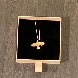 Emma Israelsson halsband fågel  - Köpte för 1000kr. Sparsamt använt. Kedjan medföljer. Högsta bud 530kr 