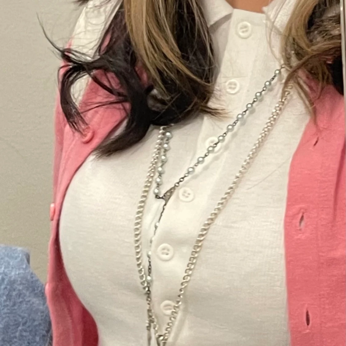 Vit kortärmad tröja  - 90