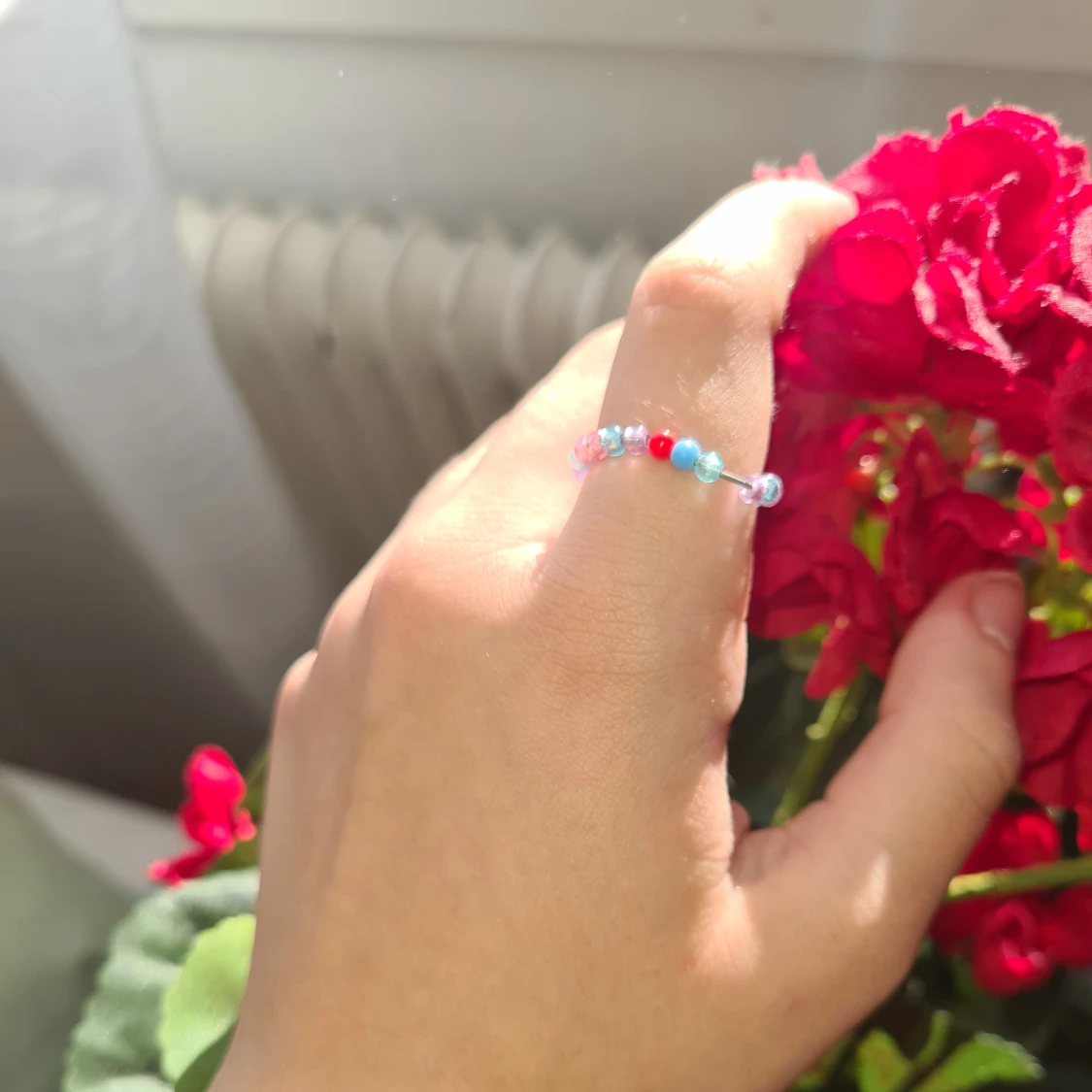 Ring med små pärlor - 91